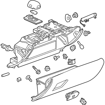 84028647 GM Glove Box Assembly, Black Illustration 1 of 1