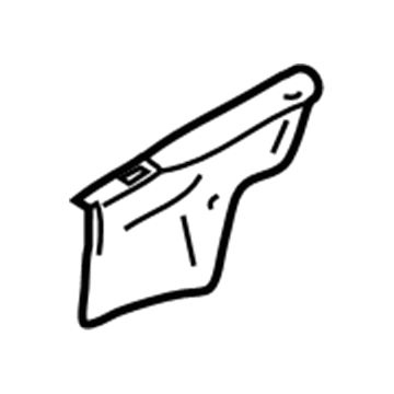 GM 25903268 Upper Rail Reinforcement, Front Outer Passenger Side 25903268 GM Upper Rail Reinforcement, Front Outer Passenger Side Illustration 1 of 1