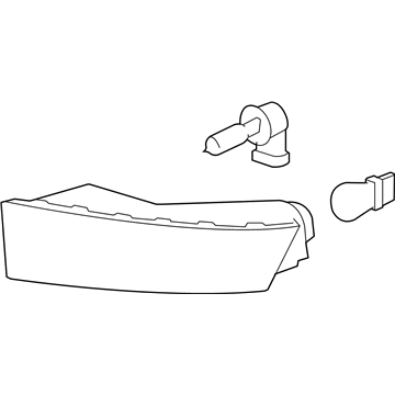GM 10383563 Fog Lamp Assembly, Front Passenger Side 10383563 GM Fog Lamp Assembly, Front Passenger Side Illustration 1 of 1
