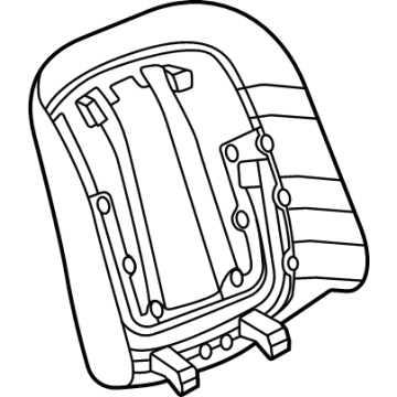 84828086 GM Seat Back Panel, Black, Front Illustration 1 of 1