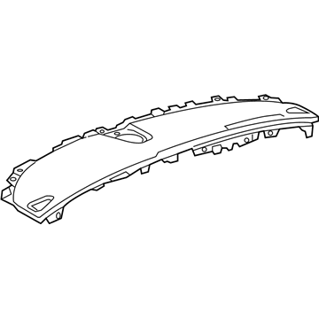 GM 23280727 Upper Dash Panel, Black 23280727 GM Upper Dash Panel, Black Illustration 1 of 1