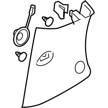 15774252 GM Lock Pillar Trim, Gray, Upper Passenger Side Illustration 1 of 1