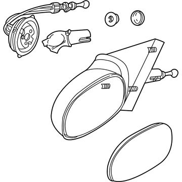 Saturn L100 Car Mirror - 21019867