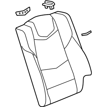 GM 22979524 Seat Back Cover, Brown, Rear Passenger Side 22979524 GM Seat Back Cover, Brown, Rear Passenger Side Illustration 1 of 1