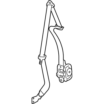 GM 89025917 Lap & Shoulder Belt, Blue 89025917 GM Lap & Shoulder Belt, Blue Illustration 1 of 1