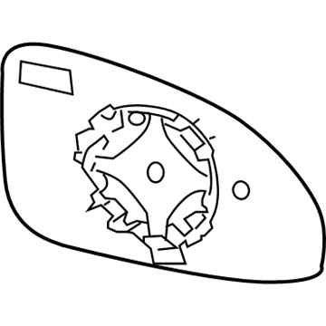 GM 22902663 Mirror Glass, Rear Driver Side 22902663 GM Mirror Glass, Rear Driver Side Illustration 1 of 1