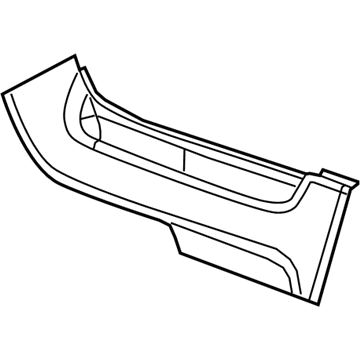 GM 20894152 Side Trim Panel, Black, Passenger Side 20894152 GM Side Trim Panel, Black, Passenger Side Illustration 1 of 1