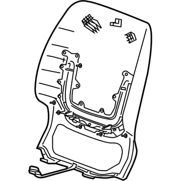 GM 23124969 Seat Back Panel, Titanium, Front 23124969 GM Seat Back Panel, Titanium, Front Illustration 1 of 1