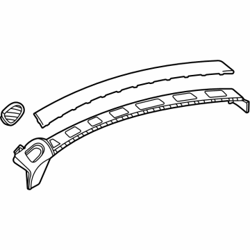 GM 84997481 Cluster Cover, Black 84997481 GM Cluster Cover, Black Illustration 1 of 1