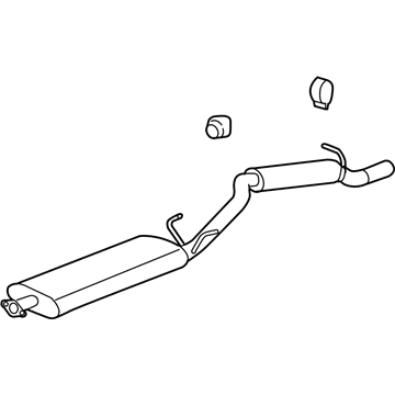 15252916 GM Muffler & Pipe Illustration 1 of 1