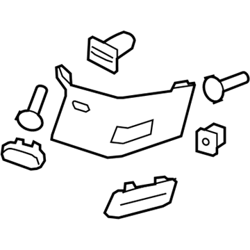 GM 22852974 Rear Pillar Trim, Driver Side 22852974 GM Rear Pillar Trim, Driver Side Illustration 1 of 1