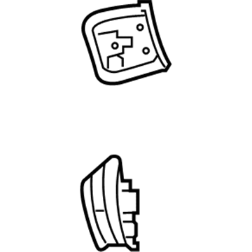 GM 39038546 Paddle Switch, Jet Black, Passenger Side 39038546 GM Paddle Switch, Jet Black, Passenger Side Illustration 1 of 1