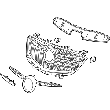 GM 84387502 Grille Assembly, Front 84387502 GM Grille Assembly, Front Illustration 1 of 1