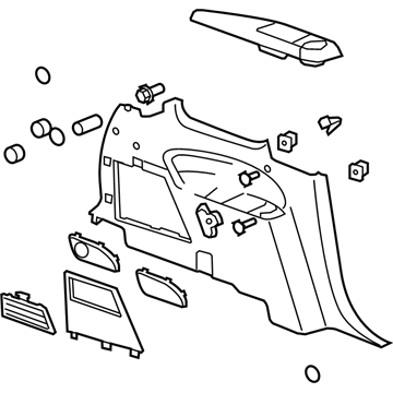 25956768 GM Quarter Trim Panel, Driver Side Illustration 1 of 1