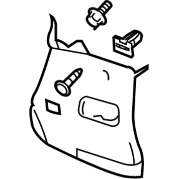 GM 25998820 Pillar Molding, Titanium, Driver Side 25998820 GM Pillar Molding, Titanium, Driver Side Illustration 1 of 1