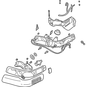 GM 19208061 Headlamp Assembly, Driver Side 19208061 GM Headlamp Assembly, Driver Side Illustration 1 of 1
