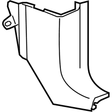 GM 20998619 Cowl Trim, Front Driver Side 20998619 GM Cowl Trim, Front Driver Side Illustration 1 of 1