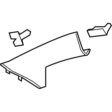 GM 22755815 Windshield Pillar Trim, Titanium, Passenger Side 22755815 GM Windshield Pillar Trim, Titanium, Passenger Side Illustration 1 of 1