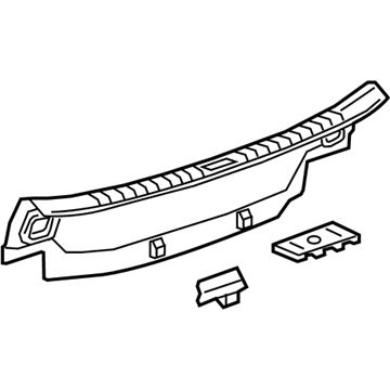 GM 84160743 Rear Panel Trim, Black Diamon 84160743 GM Rear Panel Trim, Black Diamon Illustration 1 of 1