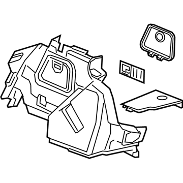 GM 84074813 Trunk Side Trim, Black Diamon, Rear Driver Side 84074813 GM Trunk Side Trim, Black Diamon, Rear Driver Side Illustration 1 of 1