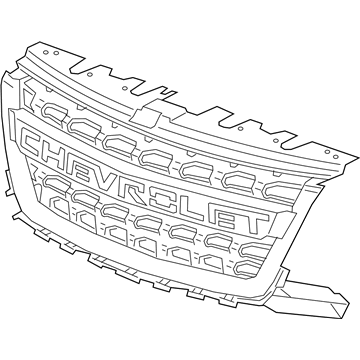 GM 84431361 Grille Assembly, Front 84431361 GM Grille Assembly, Front Illustration 1 of 1