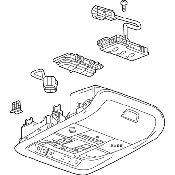 GM 85550975 Overhead Console, Ash Gray 85550975 GM Overhead Console, Ash Gray Illustration 1 of 1