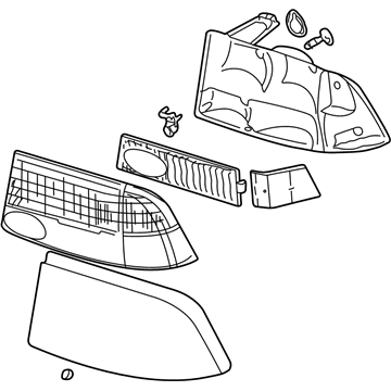 16523154 GM Lens & Housing, Passenger Side Illustration 1 of 1