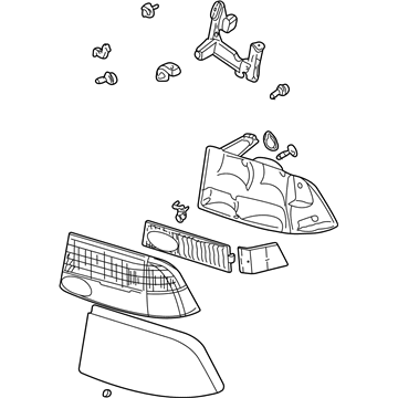 16526225 GM Headlamp Assembly, Driver Side Illustration 1 of 1