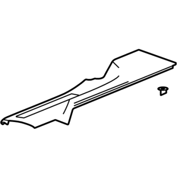 GM 84270298 Rear Sill Plate, Jet Black, Passenger Side 84270298 GM Rear Sill Plate, Jet Black, Passenger Side Illustration 1 of 1