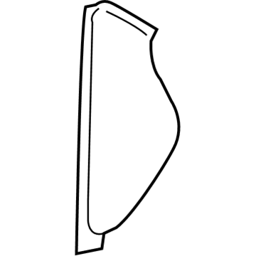 GM 23271342 Side Cover, Black, Passenger Side 23271342 GM Side Cover, Black, Passenger Side Illustration 1 of 1