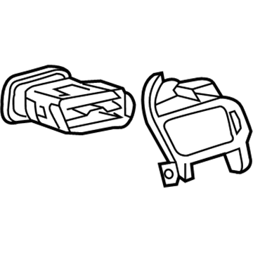 GM 84013434 Air Vent Grille, Black, Driver Side 84013434 GM Air Vent Grille, Black, Driver Side Illustration 1 of 1