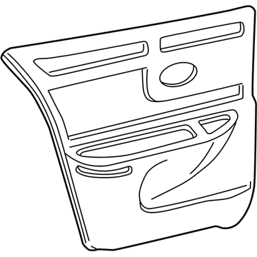 10353929 GM Door Trim Panel, Rear Driver Side Illustration 1 of 1