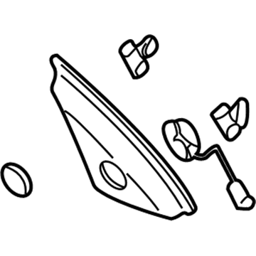 GM 22695597 Upper Trim Panel, Gray, Front Driver Side 22695597 GM Upper Trim Panel, Gray, Front Driver Side Illustration 1 of 1