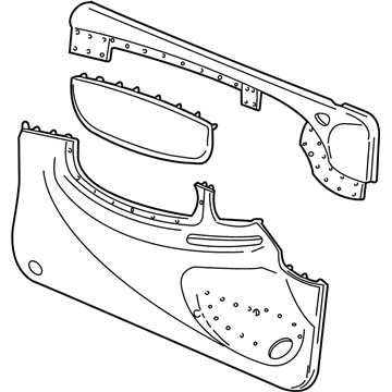 22657103 GM Door Trim Panel, Front Driver Side Illustration 1 of 1