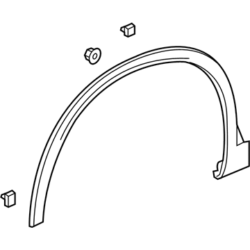 GM 84764028 Wheel Opening Molding, Front Driver Side 84764028 GM Wheel Opening Molding, Front Driver Side Illustration 1 of 1