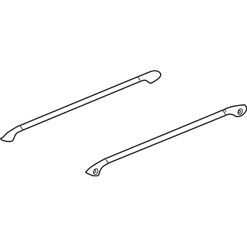 GM 15296762 Side Rail, Silver, Passenger Side 15296762 GM Side Rail, Silver, Passenger Side Illustration 1 of 1