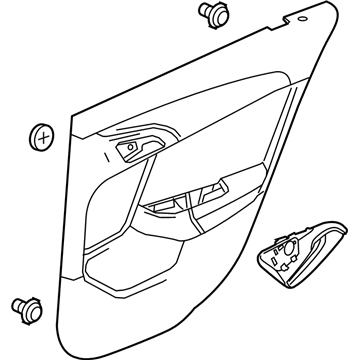 92284072 GM Door Trim Panel, Black Illustration 1 of 1