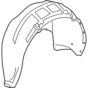 GM 23124173 Wheelhouse Liner, Rear Driver Side 23124173 GM Wheelhouse Liner, Rear Driver Side Illustration 1 of 1