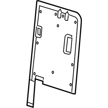 GM 89043333 Back Panel, Gray 89043333 GM Back Panel, Gray Illustration 1 of 1