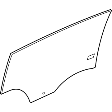 GM 22870569 Door Glass, Passenger Side 22870569 GM Door Glass, Passenger Side Illustration 1 of 1