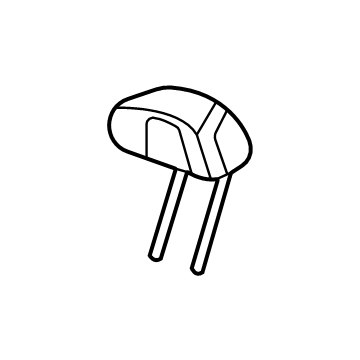 GM 86797436 Headrest, Outer, Black 86797436 GM Headrest, Outer, Black Illustration 1 of 1