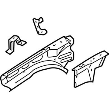 GM 25903271 Upper Rail, Front Outer Driver Side 25903271 GM Upper Rail, Front Outer Driver Side Illustration 1 of 1