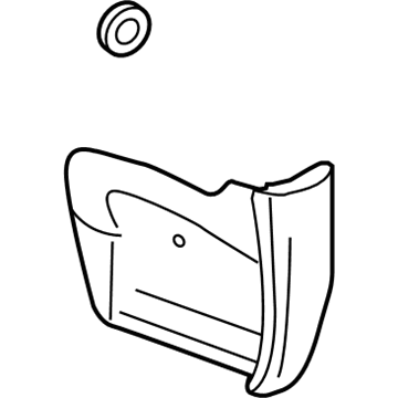 84621826 GM Mud Guard, Black, Front Passenger Side Illustration 1 of 1