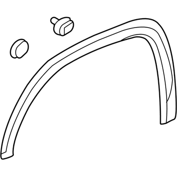 GM 85522780 Wheel Opening Molding, Black, Front Driver Side 85522780 GM Wheel Opening Molding, Black, Front Driver Side Illustration 1 of 1