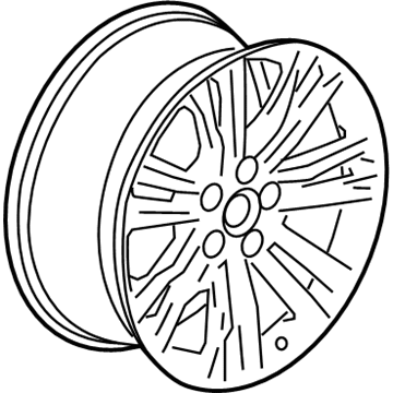 GM 23372449 Wheel, Alloy, Rear 23372449 GM Wheel, Alloy, Rear Illustration 1 of 1