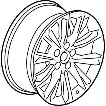 GM 23372451 Wheel, Alloy, Rear 23372451 GM Wheel, Alloy, Rear Illustration 1 of 1
