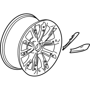 GM 23232107 Wheel, Alloy, Rear 23232107 GM Wheel, Alloy, Rear Illustration 1 of 1