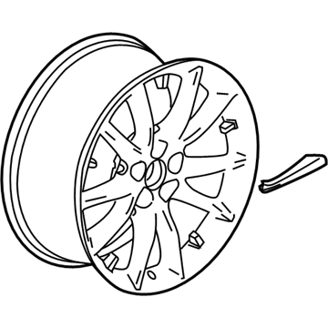 GM 22887107 Wheel, Alloy, Rear 22887107 GM Wheel, Alloy, Rear Illustration 1 of 1