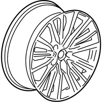 GM 23372452 Wheel, Alloy, Rear 23372452 GM Wheel, Alloy, Rear Illustration 1 of 1