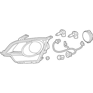 GM 22886833 Headlamp Assembly, Driver Side 22886833 GM Headlamp Assembly, Driver Side Illustration 1 of 1